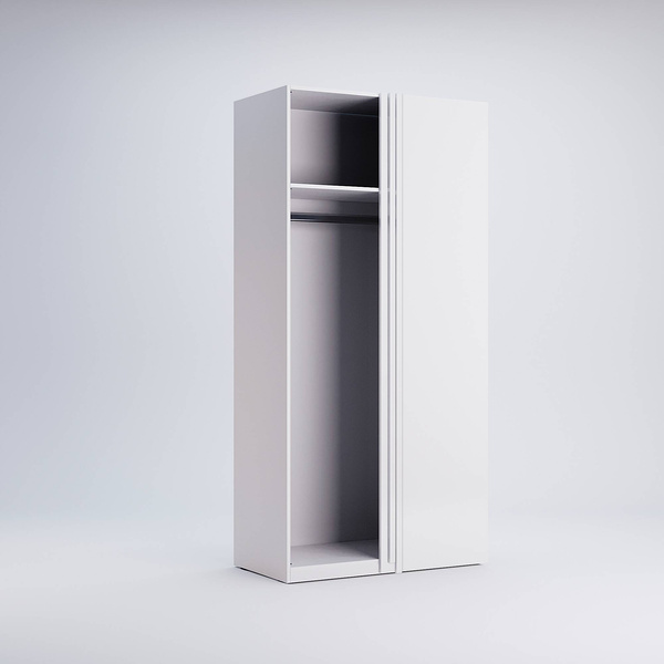 Family FM-29-WB - Szafa 2-drzwiowa Garderoba Biały Mat Biały Połysk