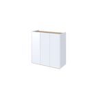 EASY EA-03 - Komoda 3-drzwiowa z Oświetleniem LED Biały Połysk/Dąb Scandi