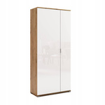 Asti AS-122-WB - Szafa 2-drzwiowa Dąb Craft Biały Połysk