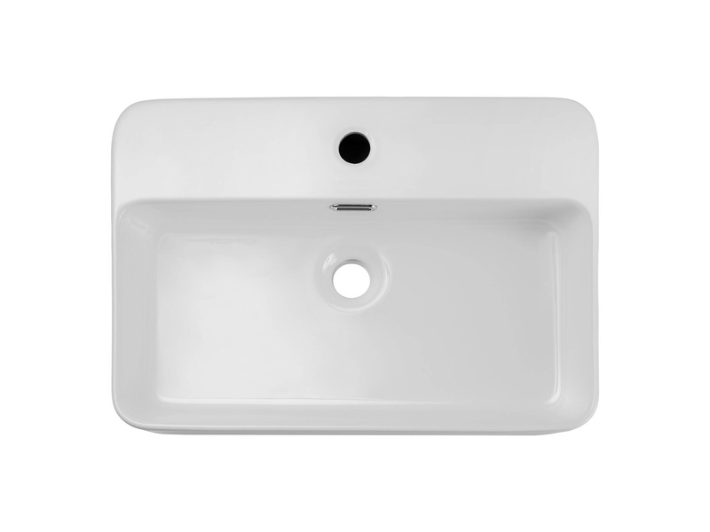 Umywalka Nablatowa Ceramiczna TRUST 2 WHITE E-6282 Biały Połysk