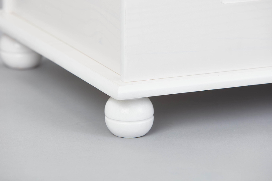 Skrzynia EMEL biała drewniana