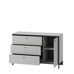GRIS GS-04 - Komoda 1D3S Szara/Czarna