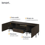 PIEMONTE PE-03 - Szafka RTV 2D1S Jesion Portland/Czarny