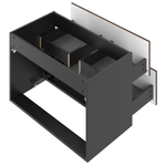 AVELLA-01 - Szafka z Umywalką 2S 80cm Czarny Mat Orzech Zestaw-3