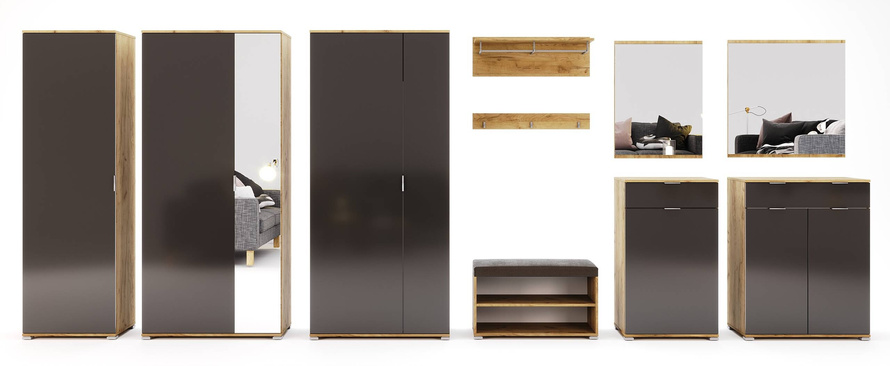 Luna LN-121-LV - Szafa 1-drzwiowa Dąb Craft Lava Mat