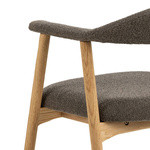 Actona Krzesło Do Jadalni z Podłokietnikiem Addi Dąb Olejowany Ciemnoszary