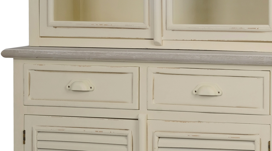 Pesaro 01 Kredens 4D/2S stylowy prowansalski kremowy drewno/mdf