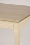 Pesaro 026 Stół 160 x 80 zdobiony prowansalski kremowy beżowy przecierany blat drewno/mdf