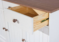 Komoda z szufladami WESTERLAND 4 drewniana biała