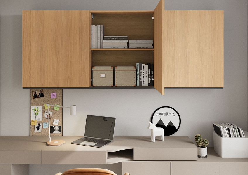 WOOW WO-06 - Szafka Wisząca 3-drzwiowa Dąb Vincenza Bielona