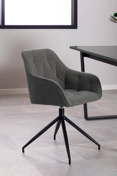 Actona Krzesło Z Podłokietnikiem Brooke Antracyt