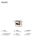 TREND TS-10 - Szafka Nocna 1 Szuflada z LED Beż Piaskowy Czarny Mat