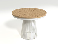 GARDA - Stół Okrągły Rozkładany Artisan Biały Mat