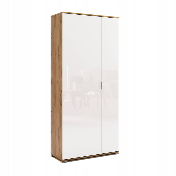 Asti AS-122-WB - Szafa 2-drzwiowa Dąb Craft Biały Połysk