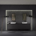 Oristo Szafka z umywalką 120 cm SIENA czarny mat