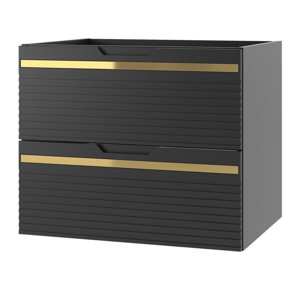 VESPER-02 - Szafka Pod Umywalkę 2S 60cm Czarny Mat