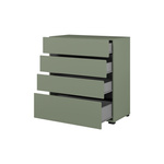 Cross S - Komoda 4 Szuflady Zgaszona Zieleń Czarny