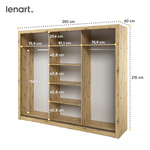 ARTI AR-02 - Szafa Przesuwna 3-drzwiowa Dąb Artisan