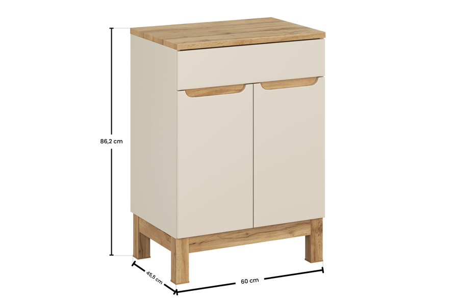Zestaw Szafka Pod Umywalkę z Blatem 60 cm Bali Cashmere