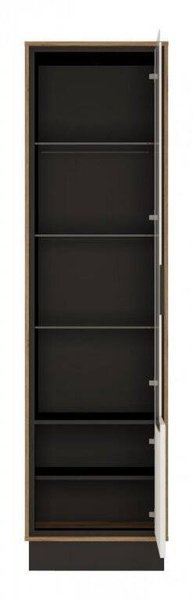 Brolo BROV01P - Witryna Prawostronna 1-drzwiowa Dąb Catania/Czarna Perła/Biała