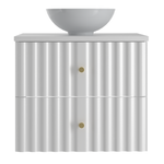 AQUA-02 - Szafka z Umywalką i Blatem 2S 60cm Biały Mat Zestaw-5