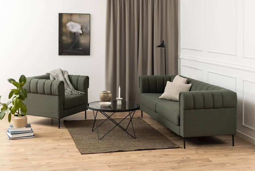 Cuxton czarny okagły stolik kawowy