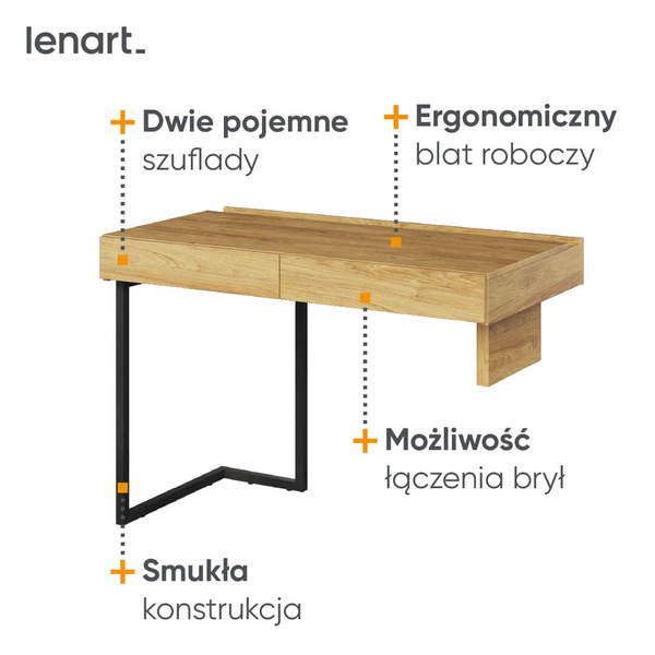 TEEN FLEX TF-06 - Biurko 110 2S Prawe/Lewe