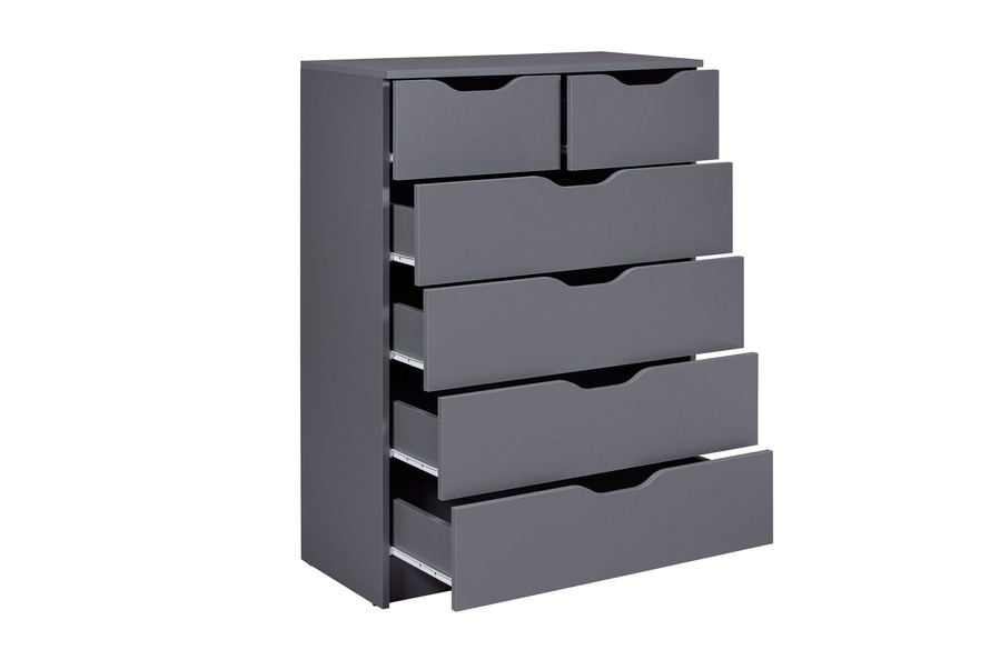 Komoda Silenzia 2S4S szara grafitowa