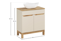 Zestaw Szafka z Umywalką i Blatem 80 cm Bali Cashmere