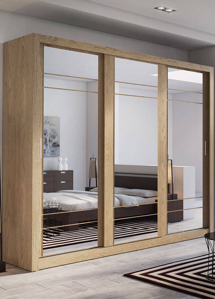 ARTI AR-02 - Szafa Przesuwna 3-drzwiowa Dąb Shetland