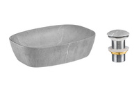 Korek do umywalki ANNA-MH1 Szary Mat