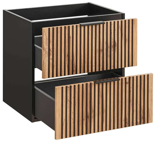 Szafka pod umywalkę 60 cm Xilo Black Wotan