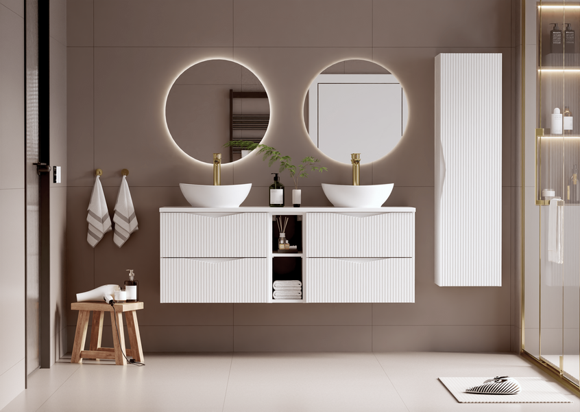 CLEO-03 - Słupek Wysoki 1-drzwiowy Biały Mat