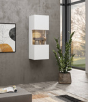 Ava Witryna Wisząca 1-drzwiowa Biały Mat/Dąb Wotan