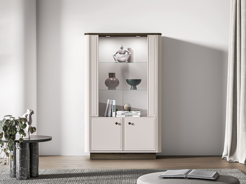 Witryna 4-drzwiowa VILAVIO 02 Dąb Windmill Dark Cashmere