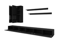 Athens Meblościanka Czarny Mat / Czarny Połysk