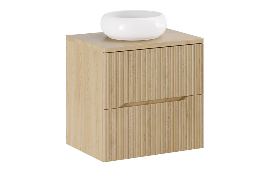 Zestaw Szafka z Blatem 60 cm i Umywalka Nablatowa Nordic Cremona
