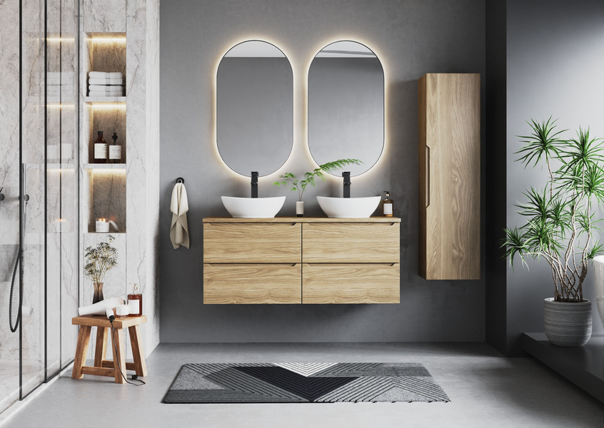 ETNA-03 - Słupek Wysoki 1-drzwiowy Dąb Olejowany