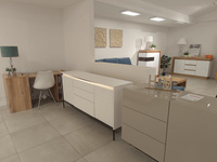 TREND TR-01 - Komoda 2D3S Z Oświetleniem Biała/Czarna_01