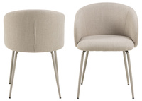 Actona Krzesło Do Jadalni z Podłokietnikiem Eleanor Beżowy