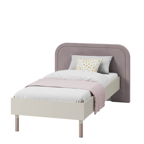 HARMONY HR-08 - Łóżko 90 cm Ze Stelażem Kaszmir/Truflowy