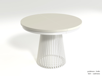 GARDA - Stół Okrągły Rozkładany Cashmere Biały Mat