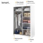 ARTI AR-04 - Szafa Przesuwna 2-drzwiowa 150 cm Biała