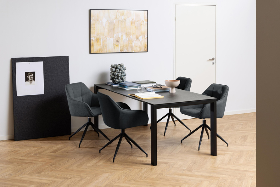 Actona Krzesło Z Podłokietnikiem Brenda Szare