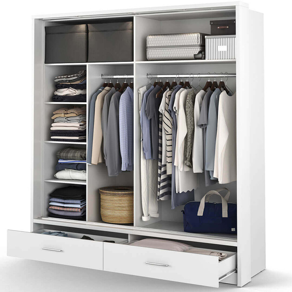 ARTI AR-05 - Szafa 2D2S Z Oświetleniem Biała