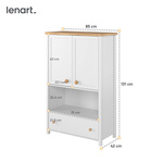 STORY SO-11 - Komoda 2D1S Biała/Dąb Nash