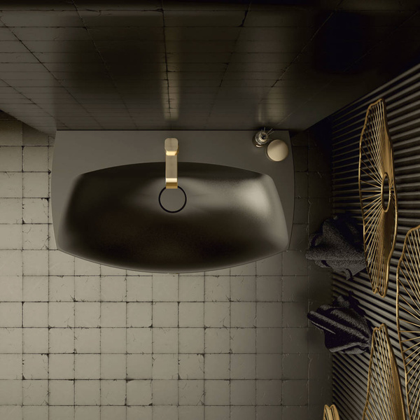 Oristo Umywalka meblowa 82 cm LOUIS czarna mat