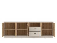 Mosano LUSF102 - Komoda RTV 3D2S Cashmere Dąb Cremona