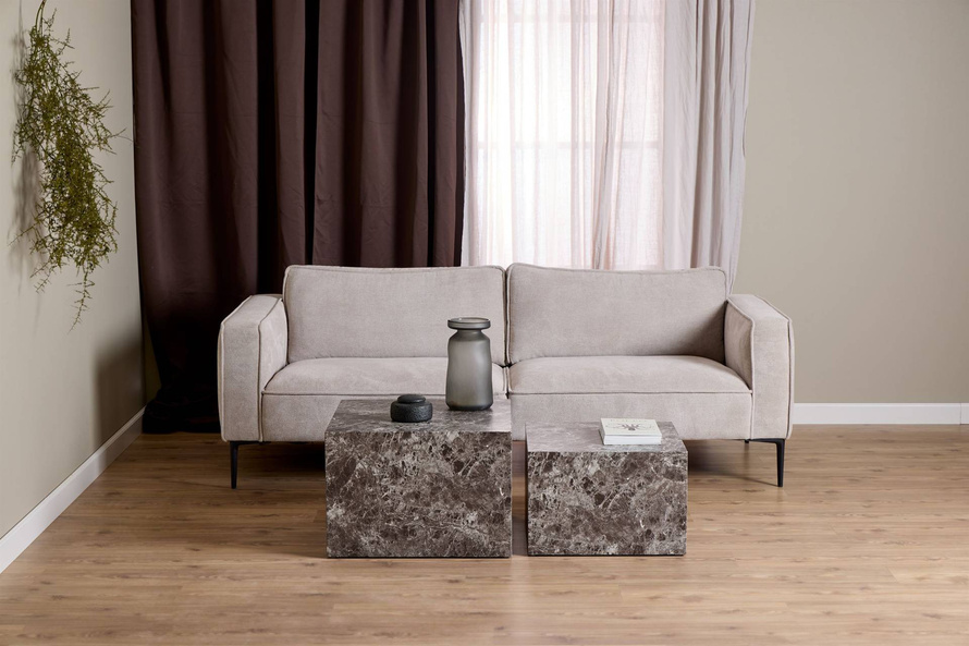 Actona Stolik Kawowy Dice 2 Sztuki Light Brown Emperador