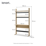 OLLIE OL-04 - Regał Biurko Dąb Olejowany